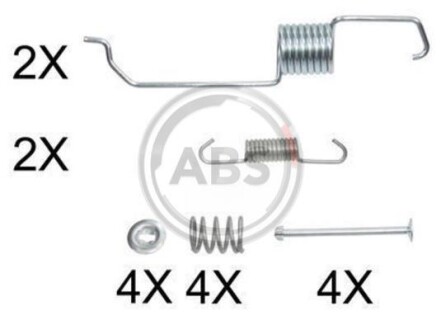 Монтажний набір гальмівних колодок A.B.S. 0825Q