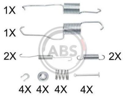 Монтажний набір гальмівних колодок A.B.S. 0886Q