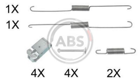 Монтажний набір гальмівних колодок A.B.S. 0888Q