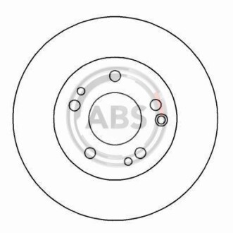 Диск гальмівний MB E200-E300 передн. (ABS) A.B.S. 15790