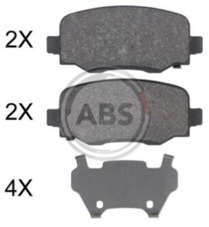 Гальмівні колодки, дискові (набір) A.B.S. 35039