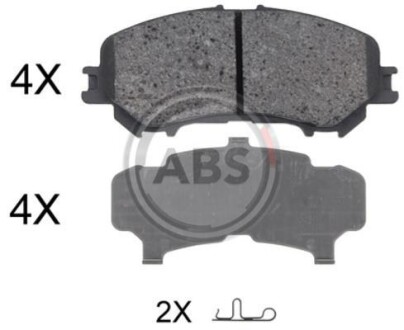 Колодка гальм. диск. NISSAN QASHQAI, RENAULT KADJAR передн. (ABS) A.B.S. 35045