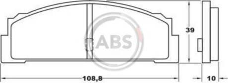 Гальмівні колодки, дискове гальмо (набір) A.B.S. 36003