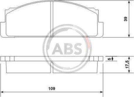 Гальмівні колодки, дискове гальмо (набір) A.B.S. 36004 (фото 1)