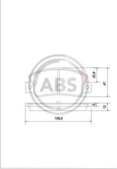 Гальмівні колодки, дискове гальмо (набір) A.B.S. 36081