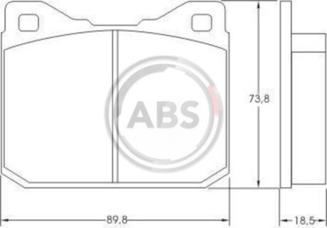 Гальмівні колодки, дискове гальмо (набір) A.B.S. 36104