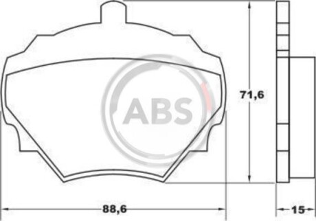 Гальмівні колодки, дискове гальмо (набір) A.B.S. 36125 (фото 1)