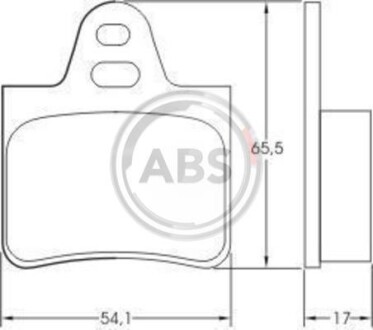 Гальмівні колодки, дискове гальмо (набір) A.B.S. 36129