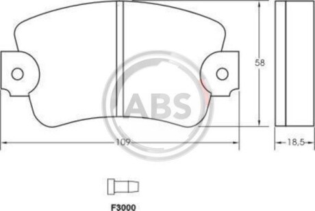 Гальмівні колодки, дискове гальмо (набір) A.B.S. 36131 (фото 1)