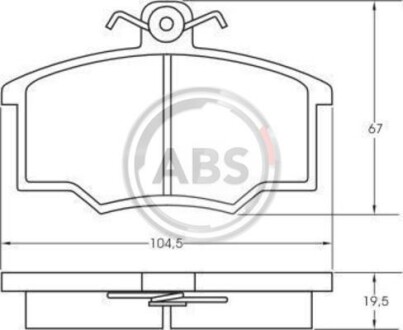 Гальмівні колодки, дискове гальмо (набір) A.B.S. 36138