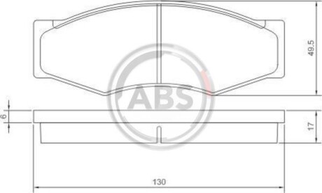 Гальмівні колодки, дискове гальмо (набір) A.B.S. 36168