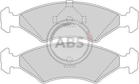 Гальмівні колодки, дискове гальмо (набір) A.B.S. 36446