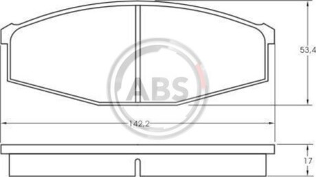 Гальмівні колодки, дискове гальмо (набір) A.B.S. 36473