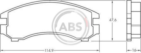 Гальмівні колодки, дискове гальмо (набір) A.B.S. 36611