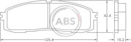 Гальмівні колодки, дискове гальмо (набір) A.B.S. 36626