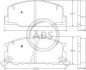 Комплект тормозных колодок, дисковый тормоз A.B.S. 36733 (фото 1)