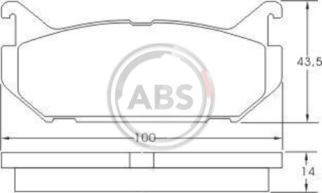 Гальмівні колодки, дискове гальмо (набір) A.B.S. 36796