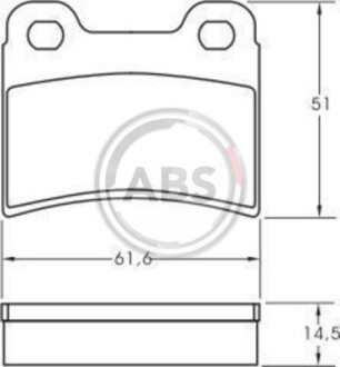 Гальмівні колодки, дискове гальмо (набір) A.B.S. 36814 (фото 1)
