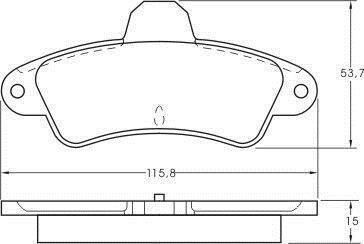 Гальмівні колодки, дискове гальмо (набір) A.B.S. 36844