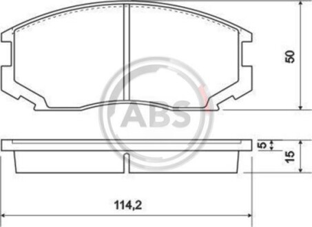 Гальмівні колодки, дискове гальмо (набір) A.B.S. 36865