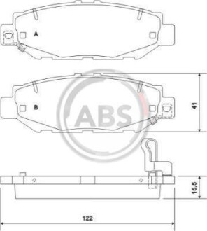 Гальмівні колодки, дискове гальмо (набір) A.B.S. 36921