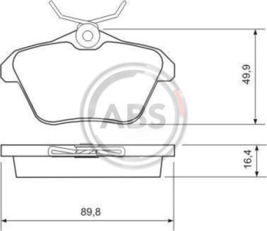 Гальмівні колодки, дискове гальмо (набір) A.B.S. 36935