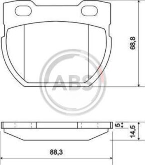 Гальмівні колодки, дискові (набір) A.B.S. 36939