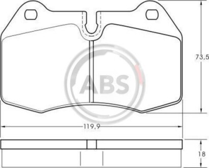 Гальмівні колодки, дискове гальмо (набір) A.B.S. 36958