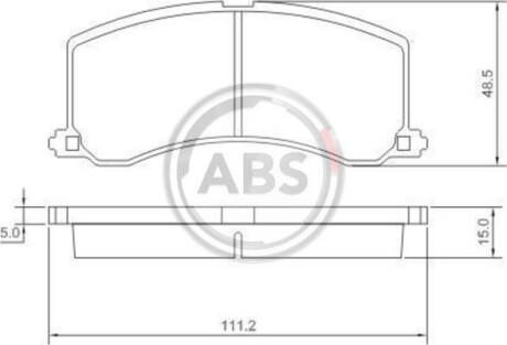 Гальмівні колодки, дискове гальмо (набір) A.B.S. 36960