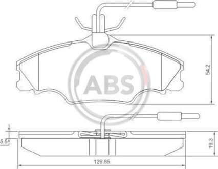 Гальмівні колодки, дискове гальмо (набір) A.B.S. 36976