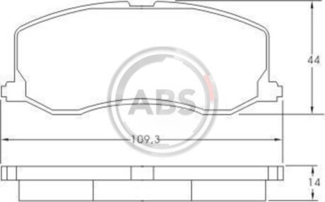 Гальмівні колодки, дискове гальмо (набір) A.B.S. 37017