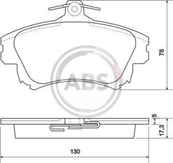 Гальмівні колодки, дискове гальмо (набір) A.B.S. 37020