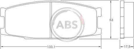 Гальмівні колодки, дискове гальмо (набір) A.B.S. 37024