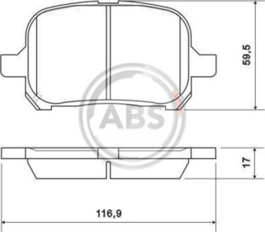 Гальмівні колодки, дискове гальмо (набір) A.B.S. 37033