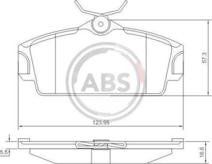 Гальмівні колодки, дискове гальмо (набір) A.B.S. 37046