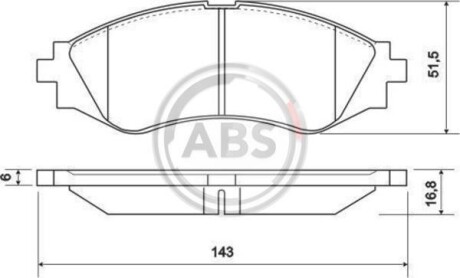 Гальмівні колодки, дискове гальмо (набір) A.B.S. 37055