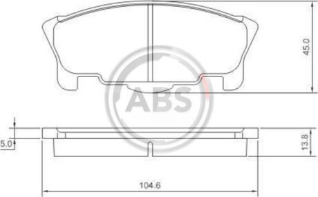 Гальмівні колодки, дискове гальмо (набір) A.B.S. 37058