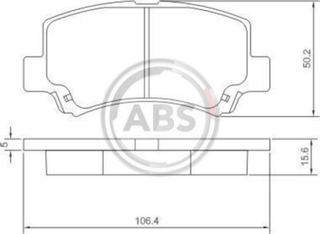 Гальмівні колодки, дискове гальмо (набір) A.B.S. 37086