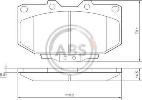 Гальмівні колодки, дискове гальмо (набір) A.B.S. 37128