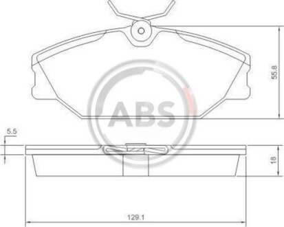 Гальмівні колодки, дискове гальмо (набір) A.B.S. 37138