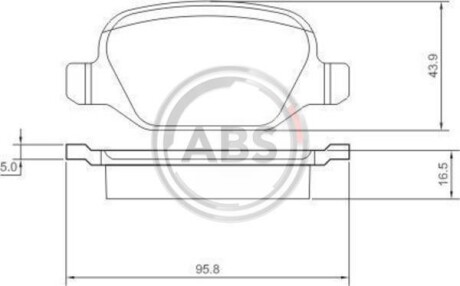 Гальмівні колодки, дискове гальмо (набір) A.B.S. 37184