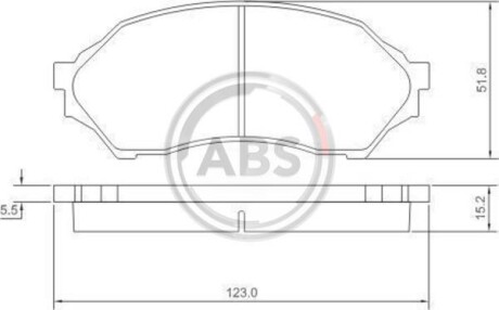 Гальмівні колодки, дискове гальмо (набір) A.B.S. 37186