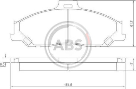 Гальмівні колодки, дискове гальмо (набір) A.B.S. 37193