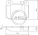 Колодка гальм. диск. MB ML KLASSE (W163) задн. (ABS) A.B.S. 37194 (фото 1)