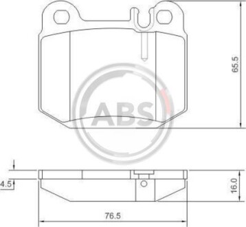 Колодка гальм. диск. MB ML KLASSE (W163) задн. (ABS) A.B.S. 37194