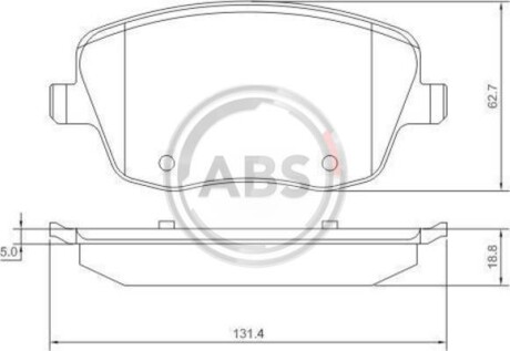 Гальмівні колодки, дискове гальмо (набір) A.B.S. 37241