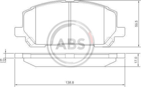 Колодки гальмівні Lexus ES300,Toyota Avensis,Camry,Carina A.B.S. 37260