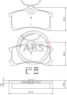 Гальмівні колодки, дискове гальмо (набір) A.B.S. 37270