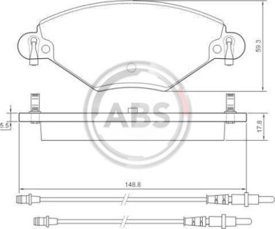 Гальмівні колодки, дискове гальмо (набір) A.B.S. 37277