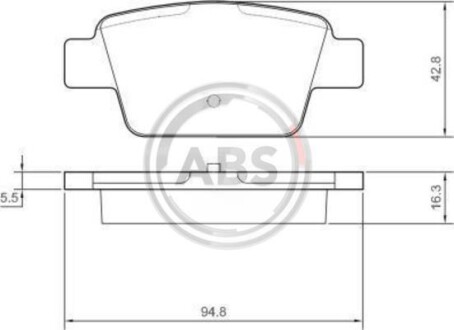 Гальмівні колодки, дискове гальмо (набір) A.B.S. 37291